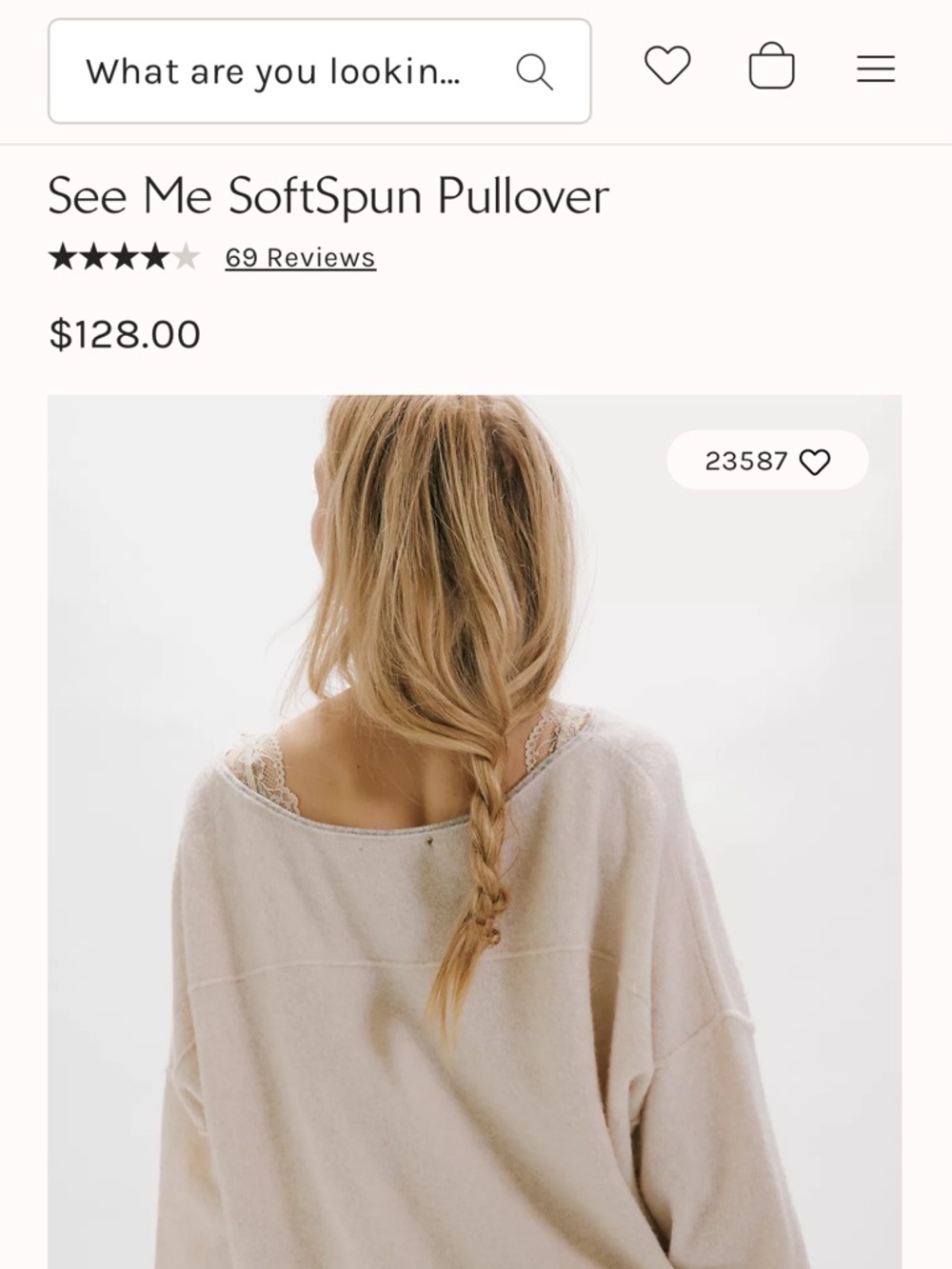 Free People Off-the-Shoulder SoftSpun Sweater in Cream